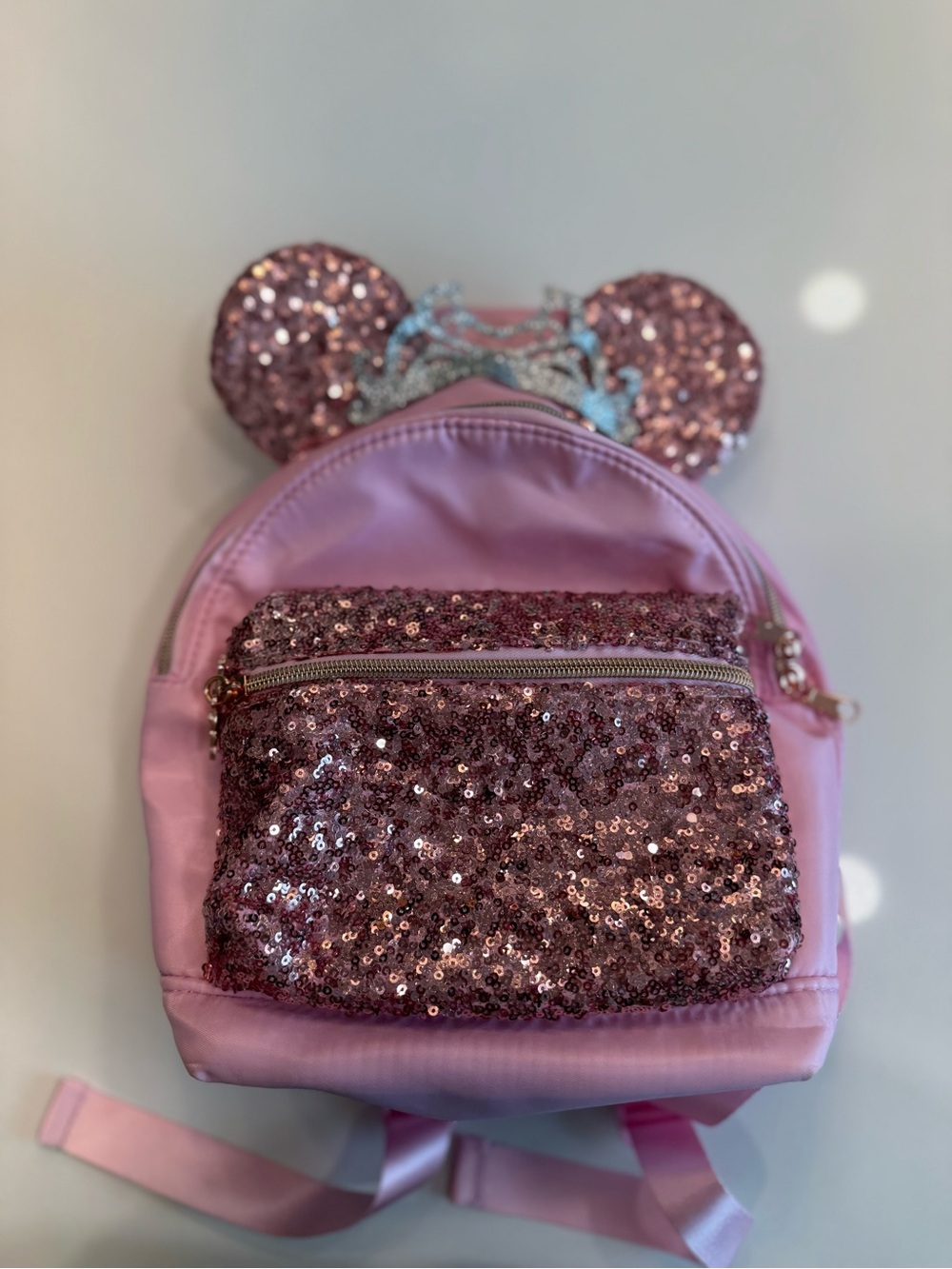 Girls Disney Cruise Pink Sequin Mini Backpack